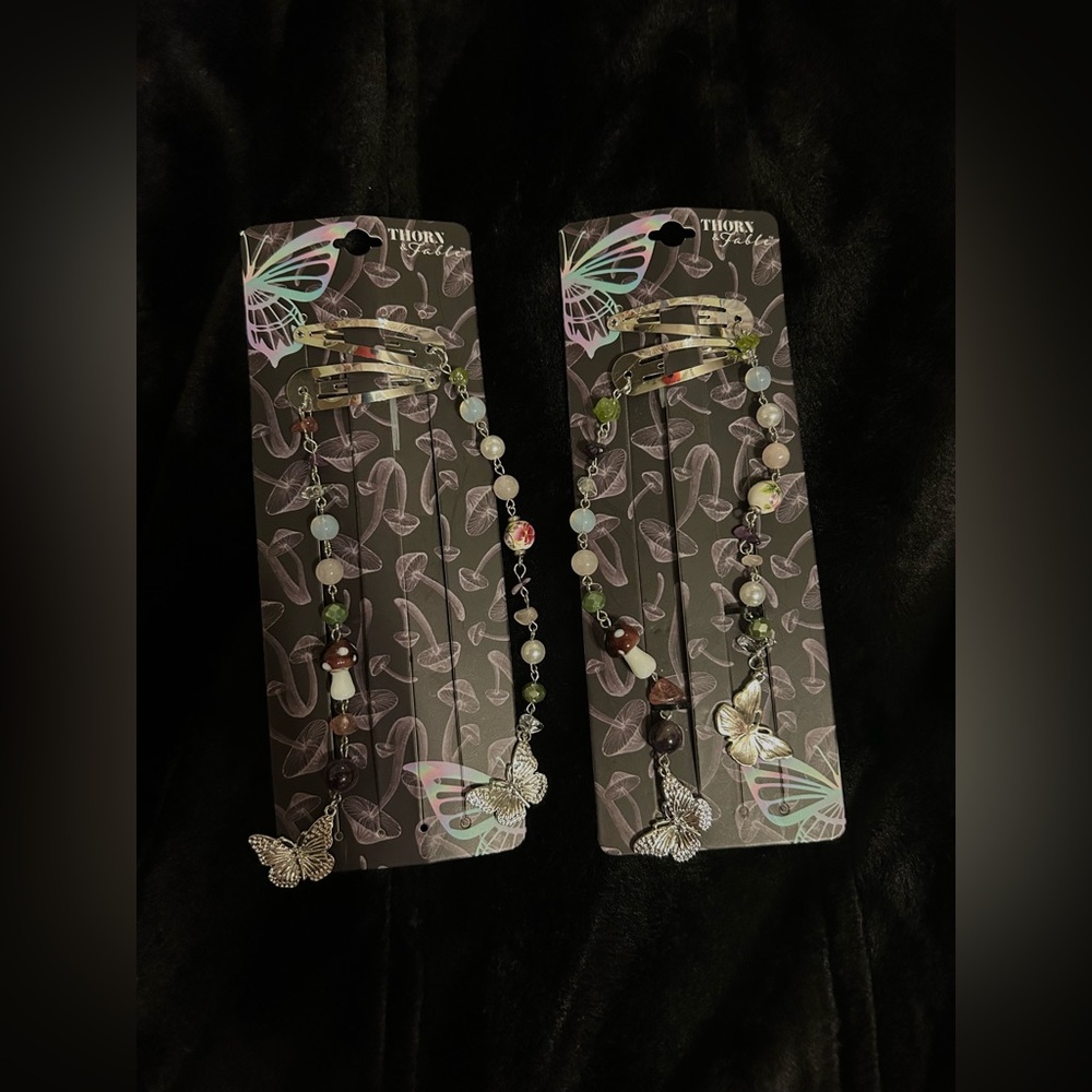 Long Beaded Hair Clips